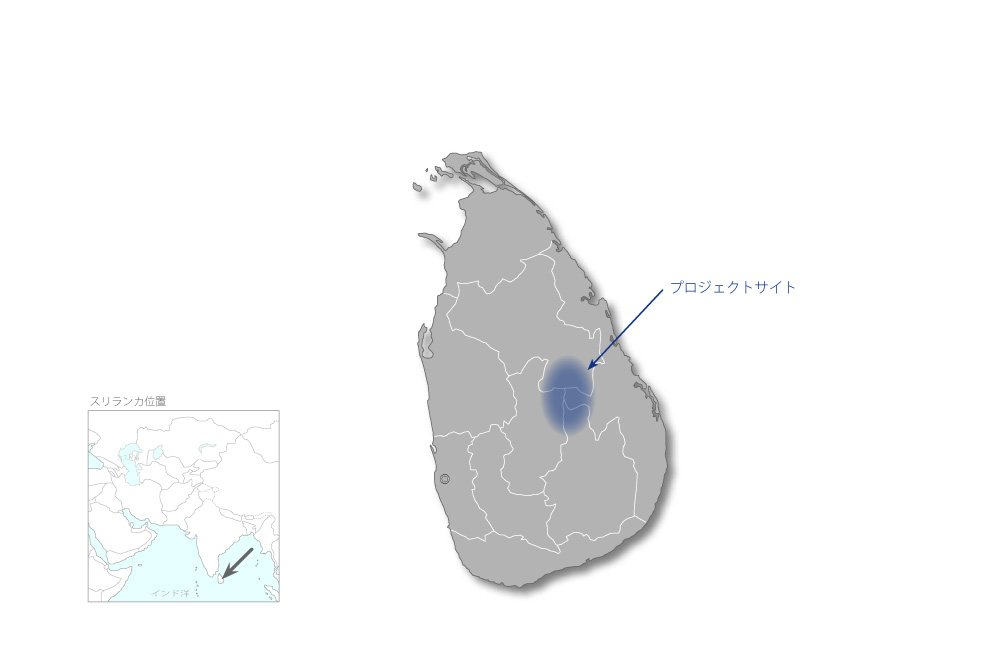 マハベリ河C地域改善事業の協力地域の地図