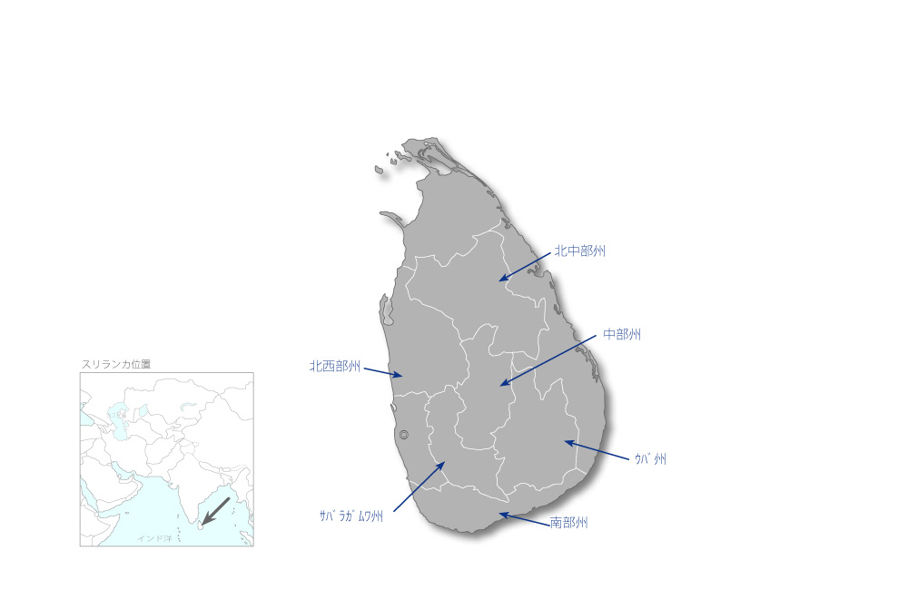 配電網増強事業の協力地域の地図