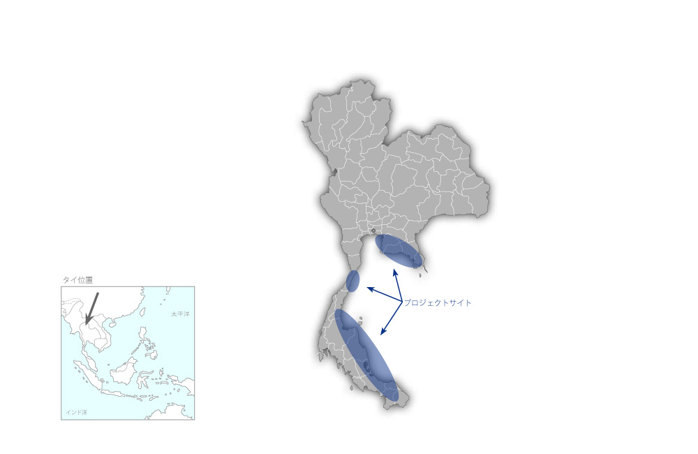地方幹線道路網改良事業の協力地域の地図