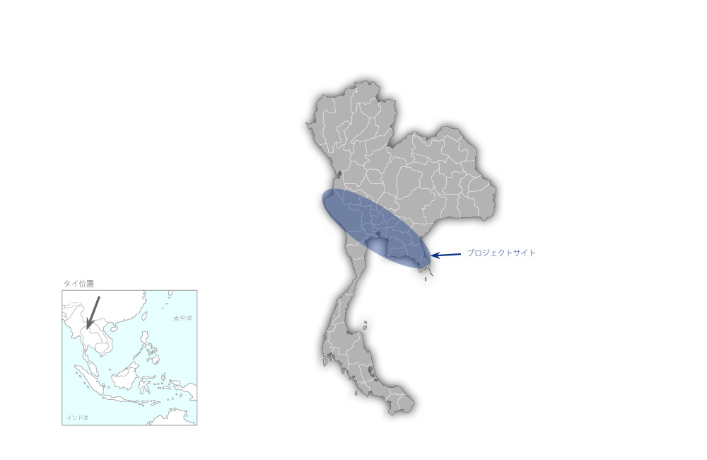 PEA送電網拡充事業（6-1）の協力地域の地図