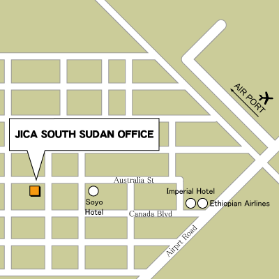 【地図】南スーダン事務所