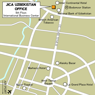 ウズベキスタン事務所地図