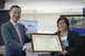 Former Filipina head of Metro Manila flood control receives JICA award<br><br />
Former leader of the Effective Flood Control Operation System (EFCOS) Maxima Quiambao was named 2016 recipient of JICA Recognition Award for her outstanding contribution in the implementation and sustainability of the EFCOS project since 1989.<br />
Quiambao was the only Filipino and one of three foreigners among 13 awardees to receive the award, which recognizes those "whose work contributes to developing human resources, society, and economy of developing countries." Her leadership in the EFCOS project was also symbolic of the trust of the Philippine government in Japan's cooperation in disaster management.<br />
EFCOS established the Philippines' first telemetry system to monitor floods and communicate flood alerts. In 2016, Ms Quiambao spearheaded the rehabilitation of typhoon-damaged parts of EFCOS with support from JICA. "We should work together to continue and expand the EFCOS project to benefit the Filipino people," Quiambao remarked after receiving the award.<br />
Photo shows Quiambao (right) receiving the award from JICA Chief Representative Susumu Ito at an awarding ceremony in the JICA Philippines Office in Makati City and broadcasted simultaneously before JICA officials in the Tokyo office.<br />
