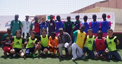 2018年にセネガルで行われたブラインドサッカー交流イベントにて