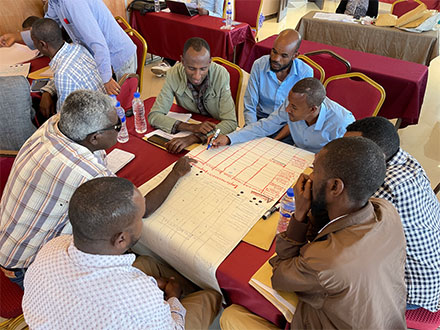Group discussion to develop action plan.