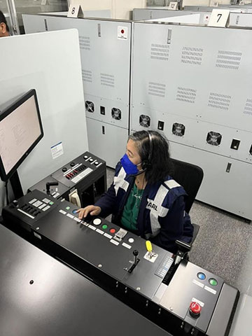 運転シミュレーションの様子