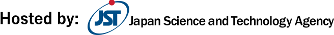 Image: Hosted by: logo of JST(Japan Science and Technology Agency)
