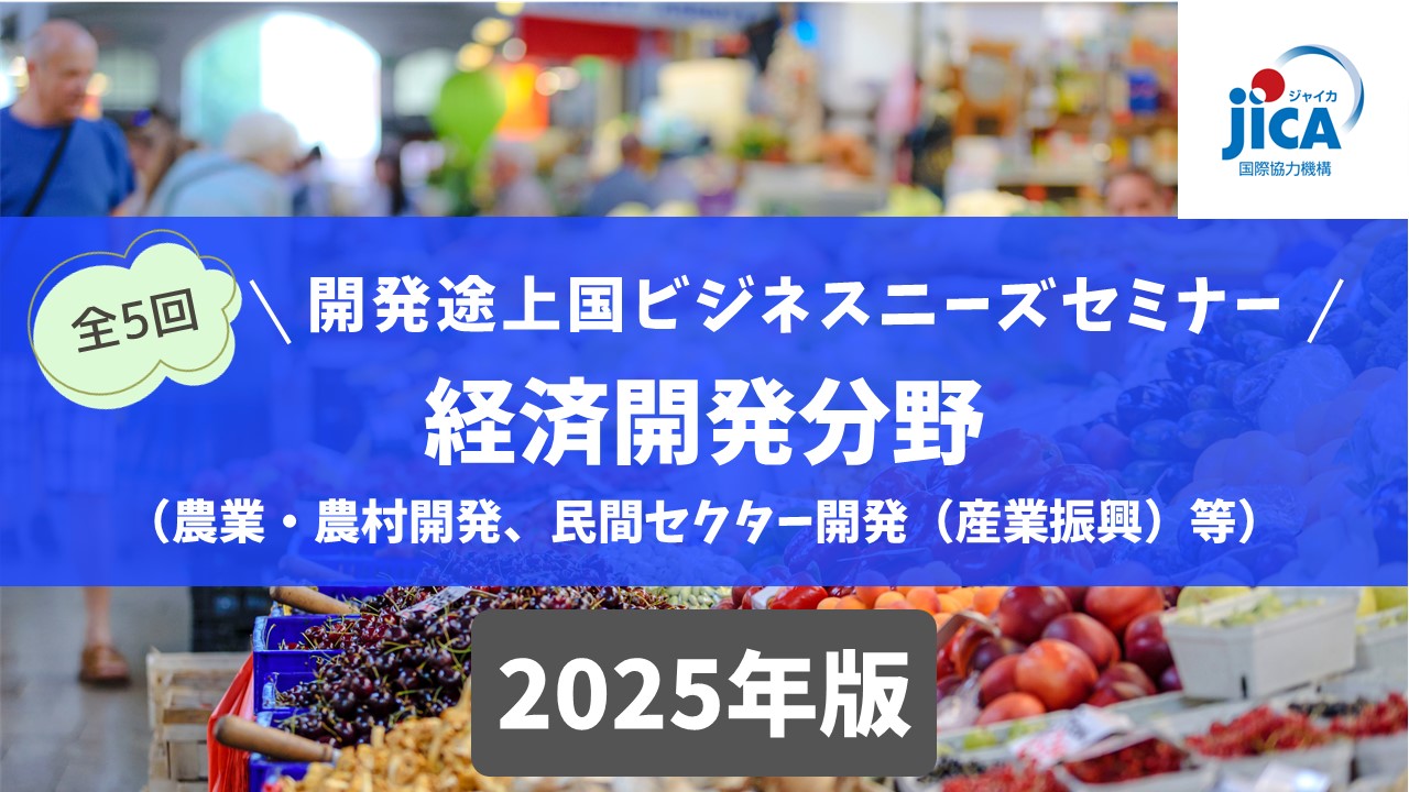 開発途上国ビジネスニーズセミナー2025（第5回）：経済開発分野