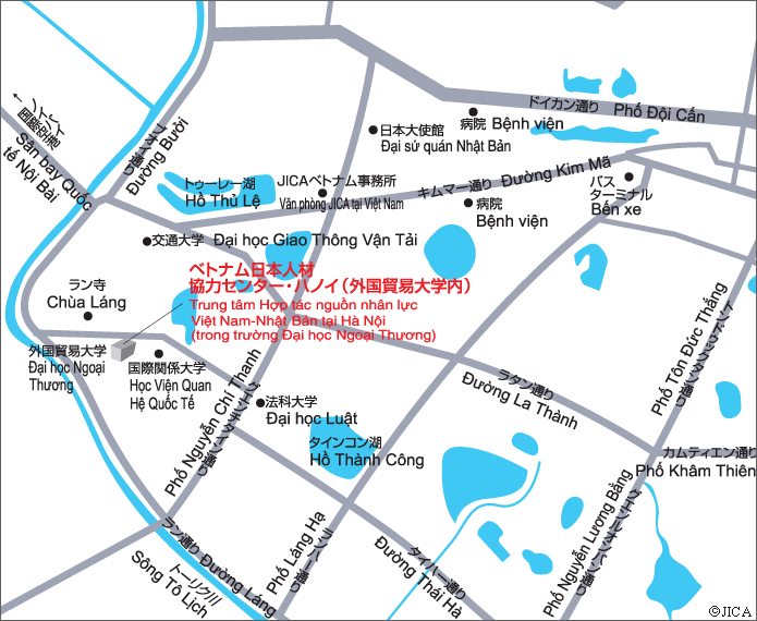 【地図】ベトナム（ハノイ）日本人材開発センター