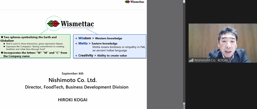 （西本Wismettacホールディングス株式会社 小貝 広樹 氏） 