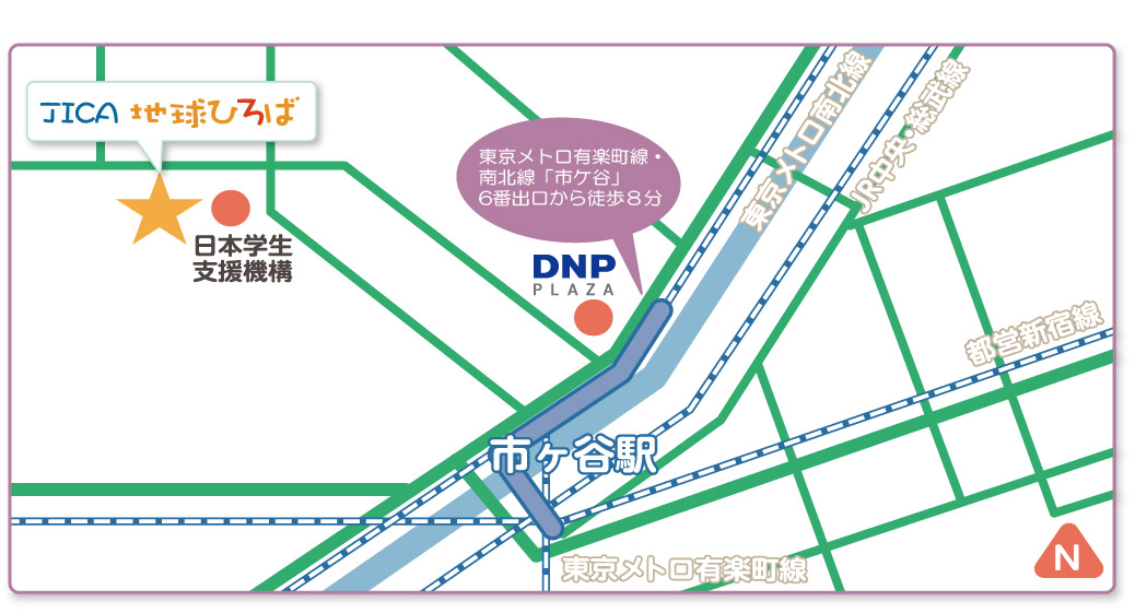 JICA地球ひろば周辺地図