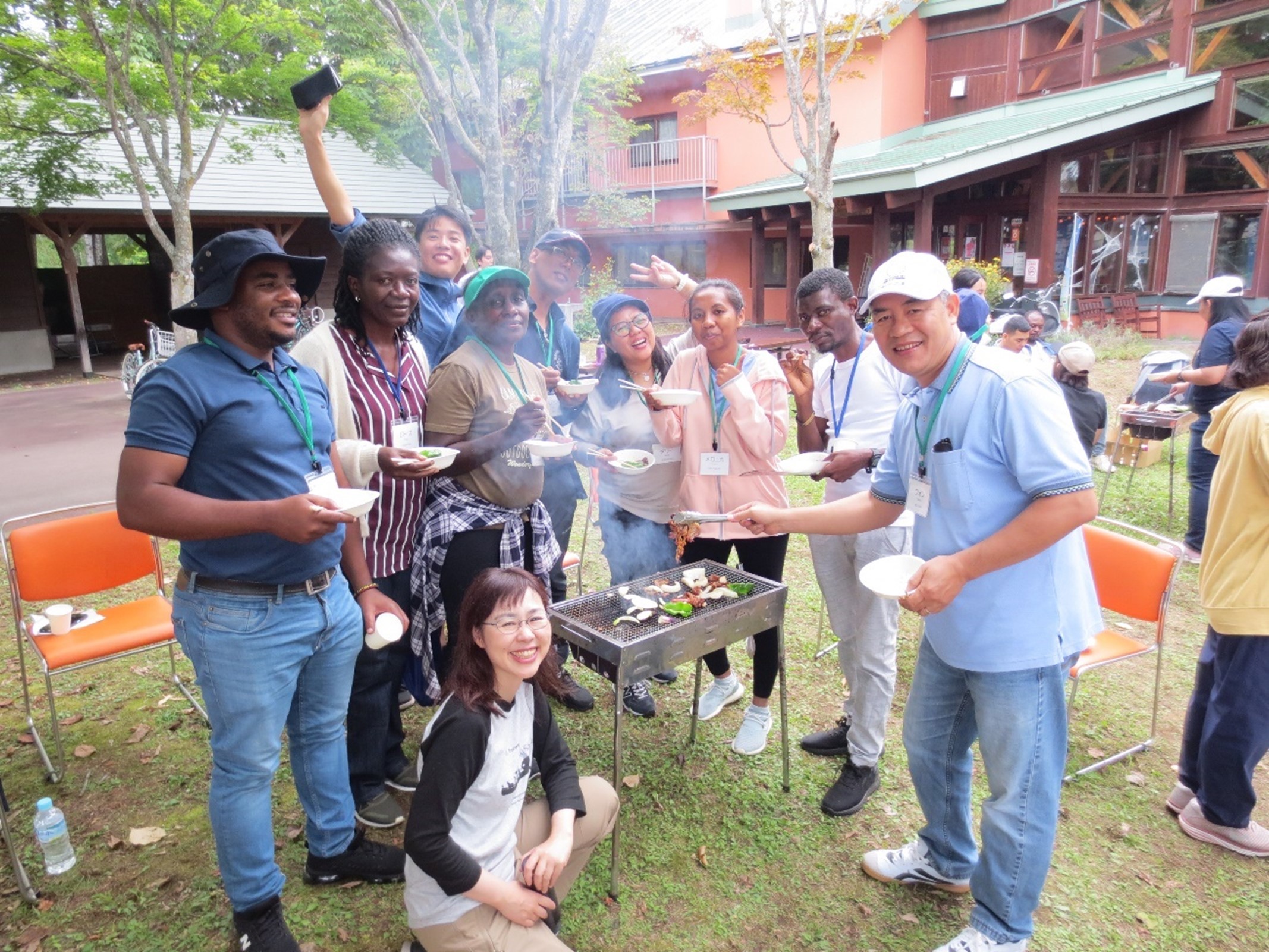 BBQで研修員同士の仲も深めました