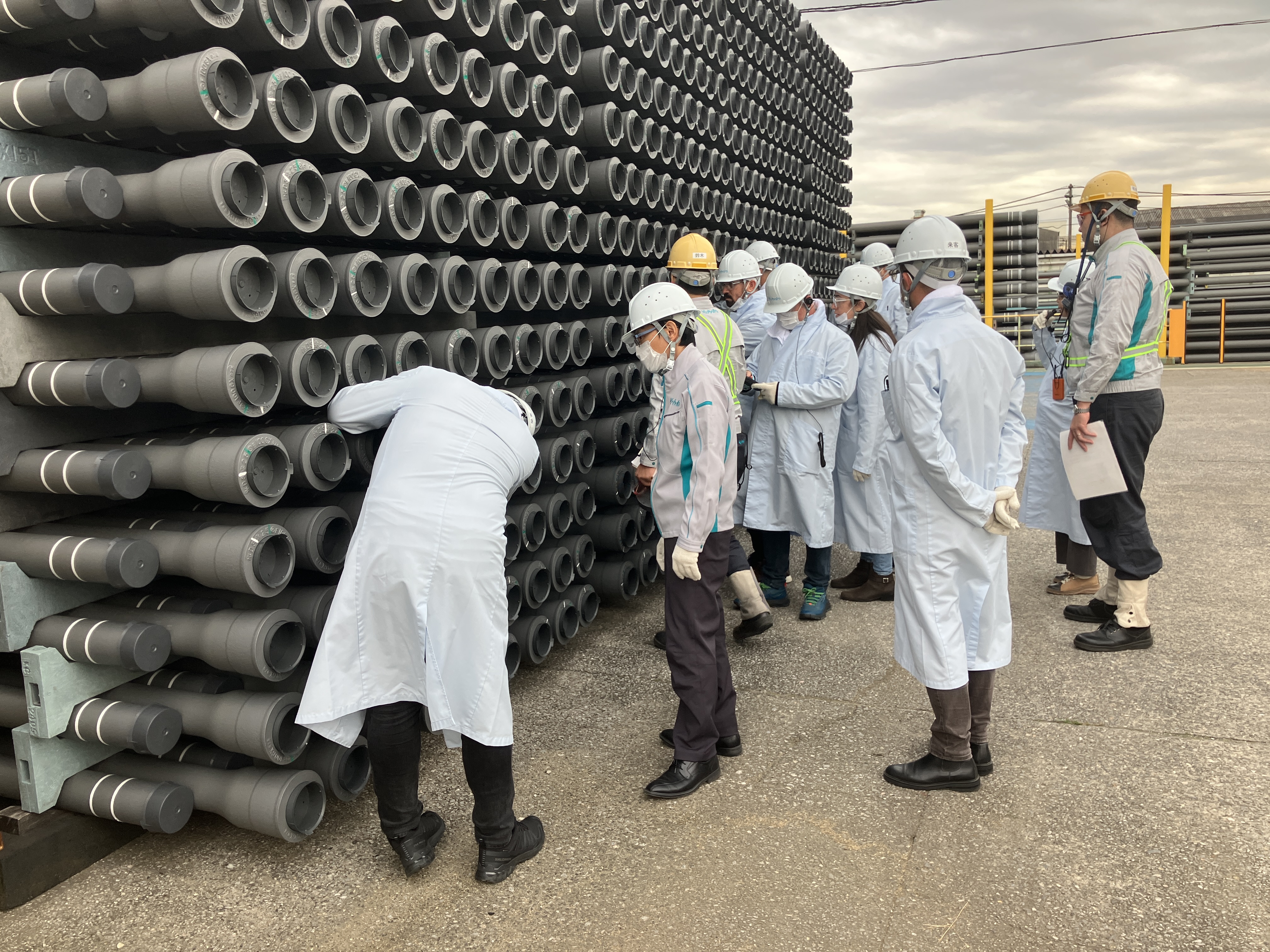 ダクタイル耐震管の見学では株式会社クボタ京葉工場を訪問