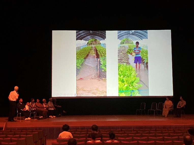 芳賀町での「カンタ！ティモール」上映会の様子。ドンカメ社とJICAで共同企画。