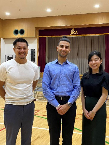 <Speakers at the Event (From the left: Mr. Sakashita, Mr. Anas, and Ms. Matsuo)>
