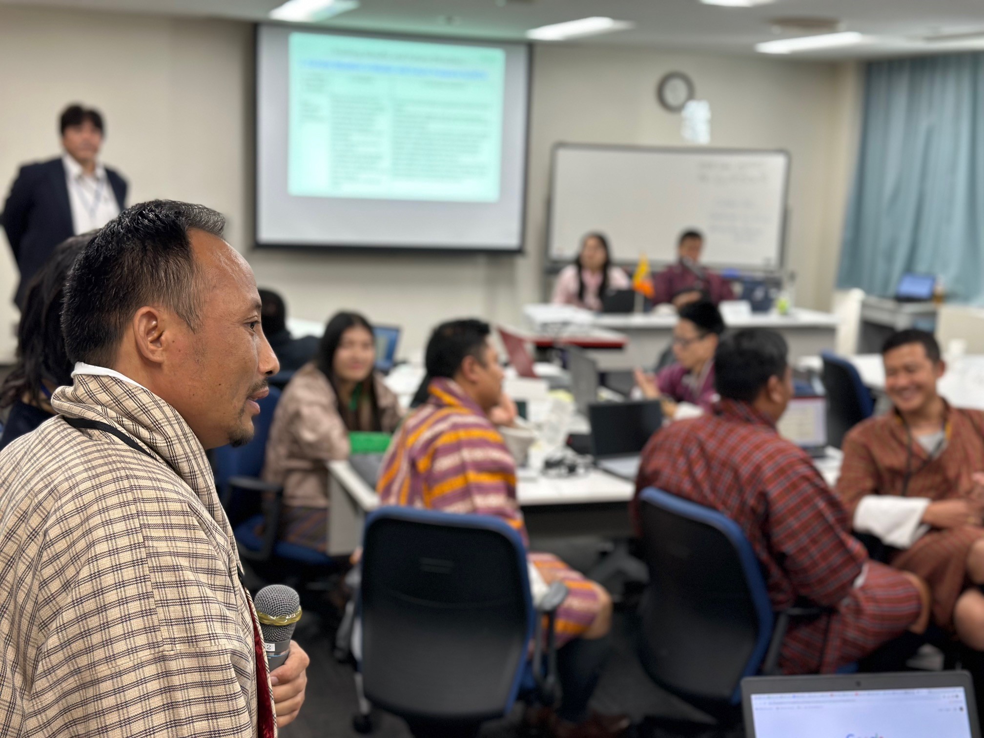 Mr. Phurpa, thoroughly answered the question by the Japanese student; “How do you want to apply what you learned in Japan after you return to Bhutan?"