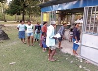 An eco-station (a waste-collecting facility) that is built in Timor-Leste supported by JICA and Donkame Co., Ltd. in Haga-machi, Tochigi