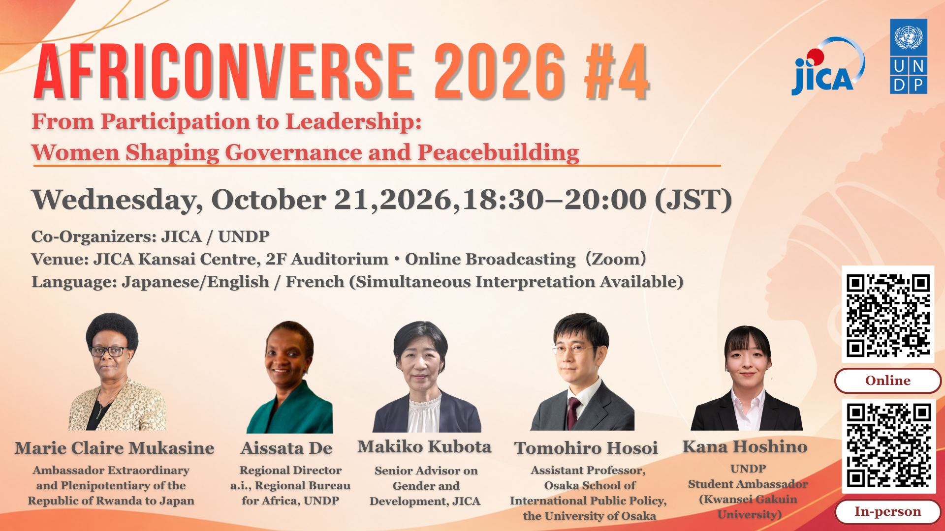 AFRI CONVERSE 2026 #4 From Participation to Leadership: Women Shaping Governance and Peacebuilding