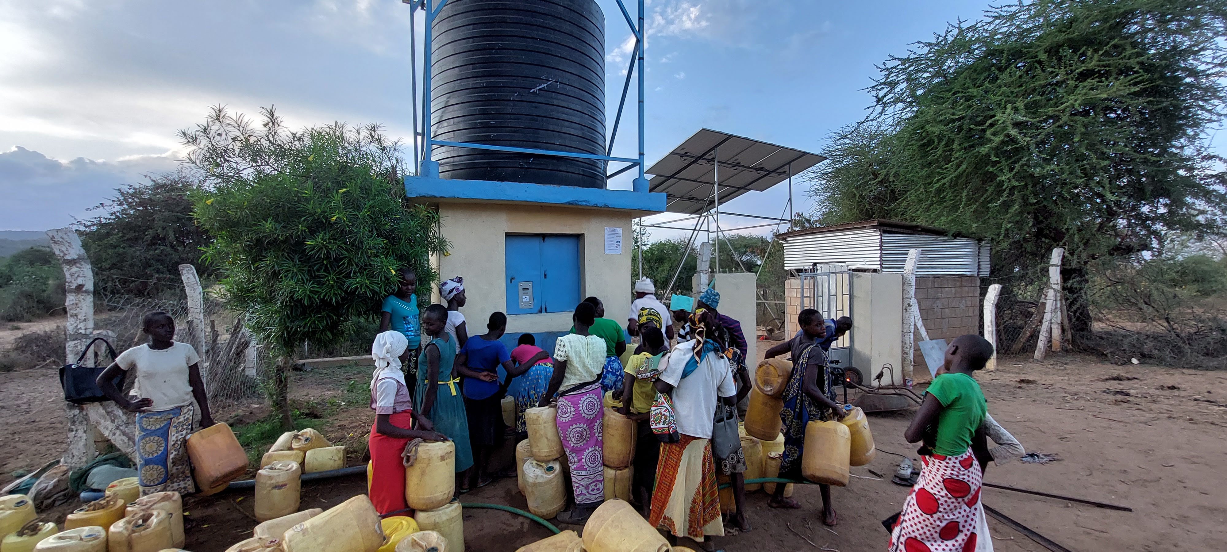 Water Supply Facility installed motorized pump