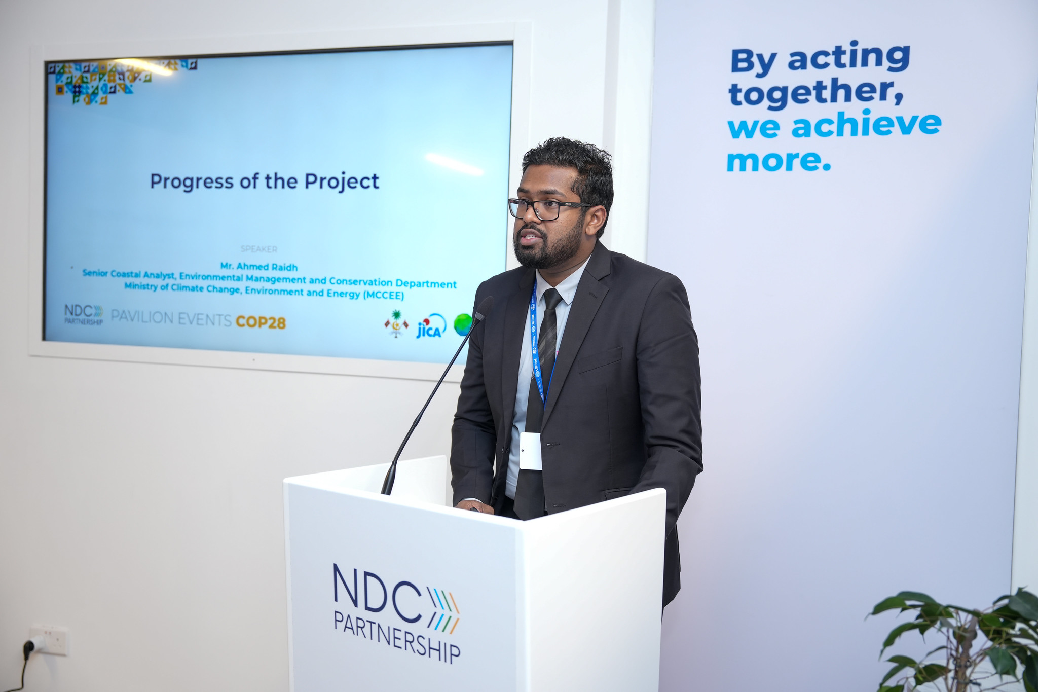 Progress of the Project, Mr. Ahmed Raidh, Ministry of Climate Change, Environment and Energy (MCCEE)