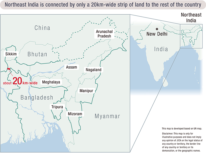 Map of Northeast India