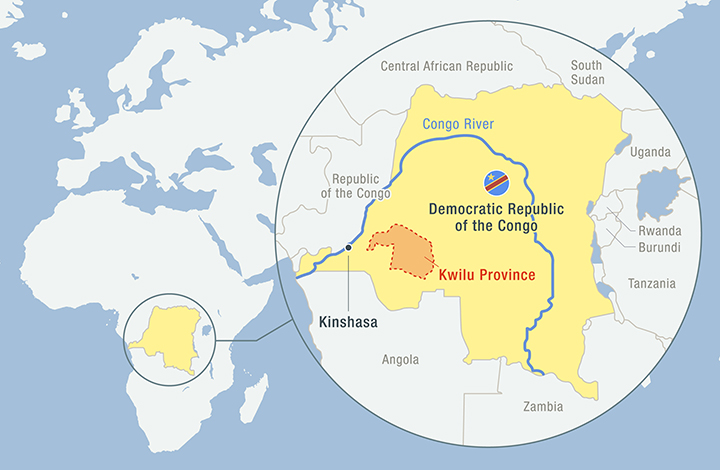 Map of the DRC