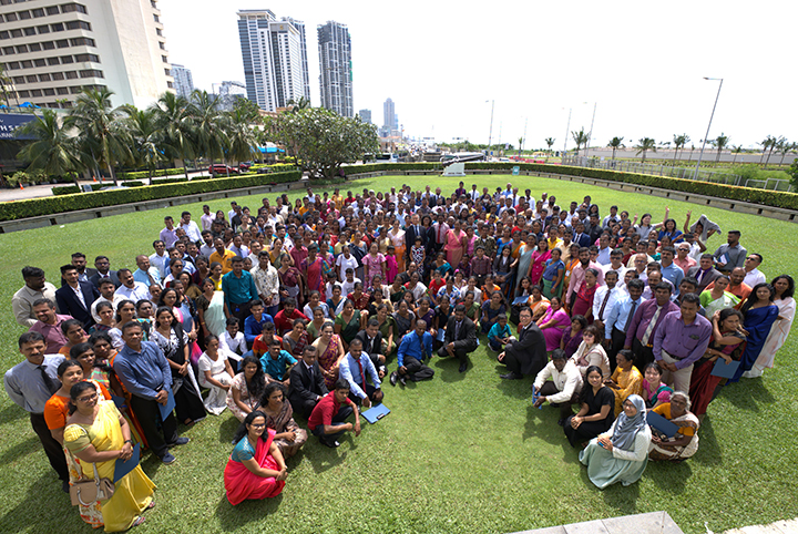 Group photo of many project stakeholders attending the event