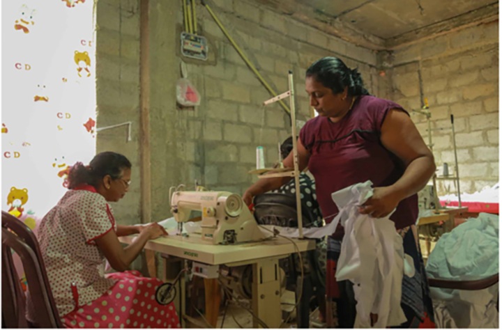 Sri Lankan woman who started manufacturing and selling clothing.