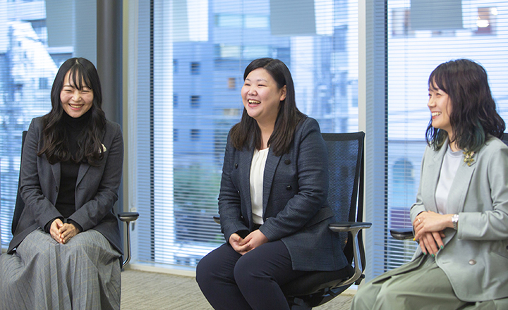 Nakadai, Hosono, and Kubo during the interview