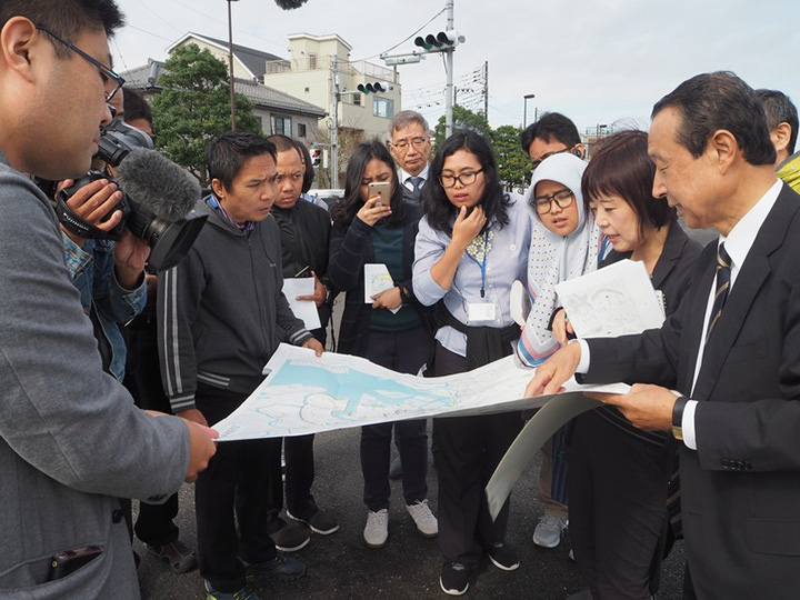 Indonesian government officials during a training program in Japan.