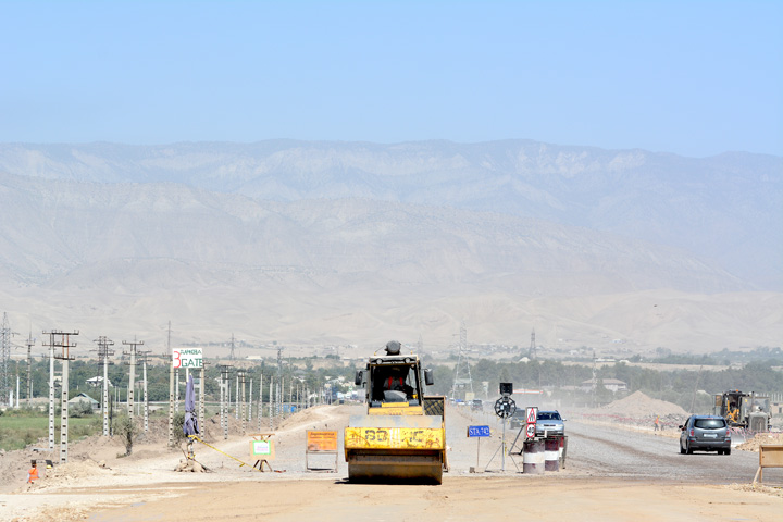 The highway expansion project by JICA in Tajikistan
