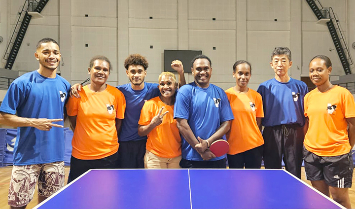 Vanuatu’s national team members coached by Takashima. 
