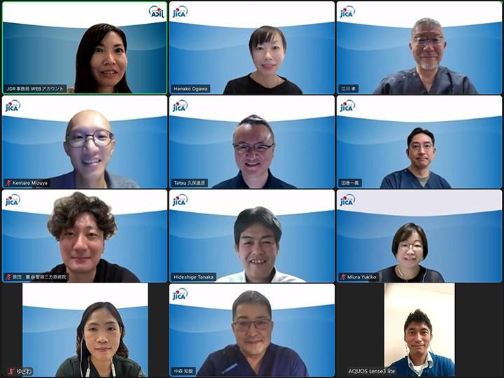 Group photo at online meeting