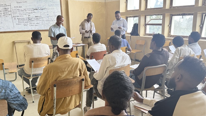 Photo:Training of enumerators on the Paper Questionnaire