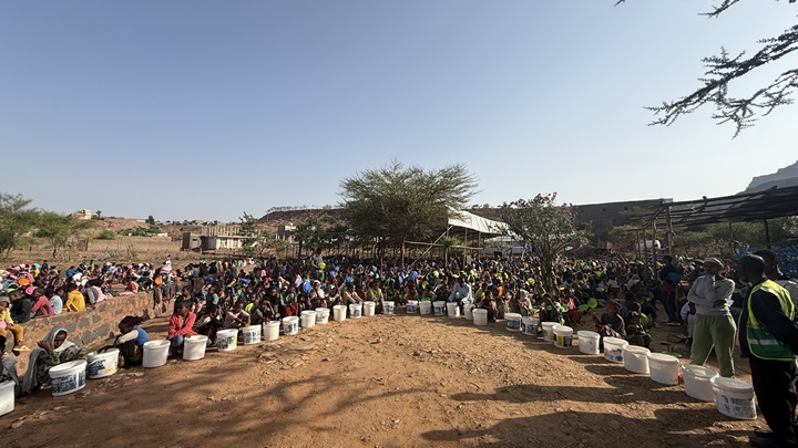 Photo: A Feeding center for internally displaced persons (IDPs), Emahoy Tsege Mariam’s humanitarian activities in Abi Adi, Tigray