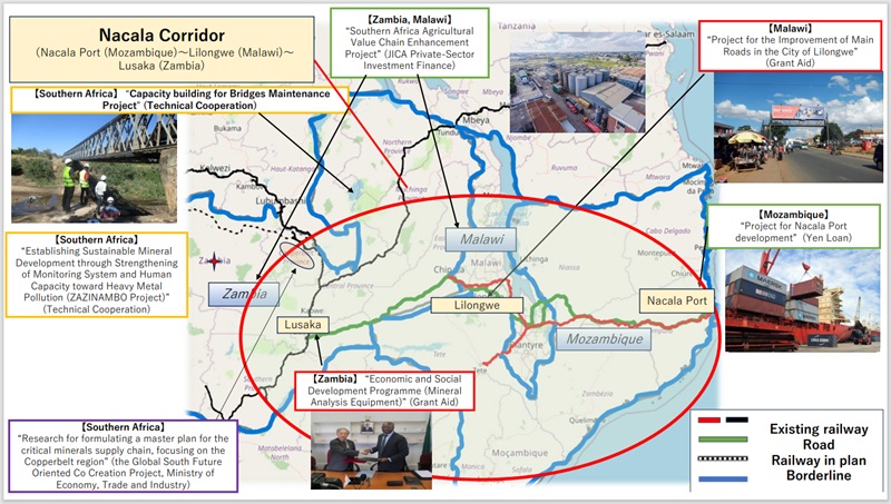 Region-wide co-creation for common agenda initiative for Mozambique, Malawi and Zambia: “Strengthening the Global Supply Chain through Nacala Corridor Development” (Source) https://www.mofa.go.jp/files/100891375.pdf )