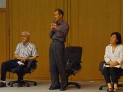 Speakers answer questions from the floor