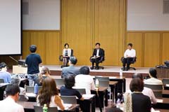 Speakers answer questions from