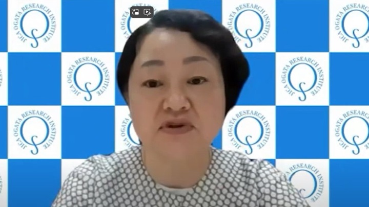 Photo:Kamei Haruko, Director General, JICA Ogata Sadako Research Institute for Peace and Development