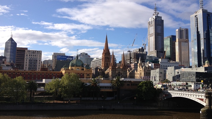 Photo: Central Melbourne, in southeast Australia