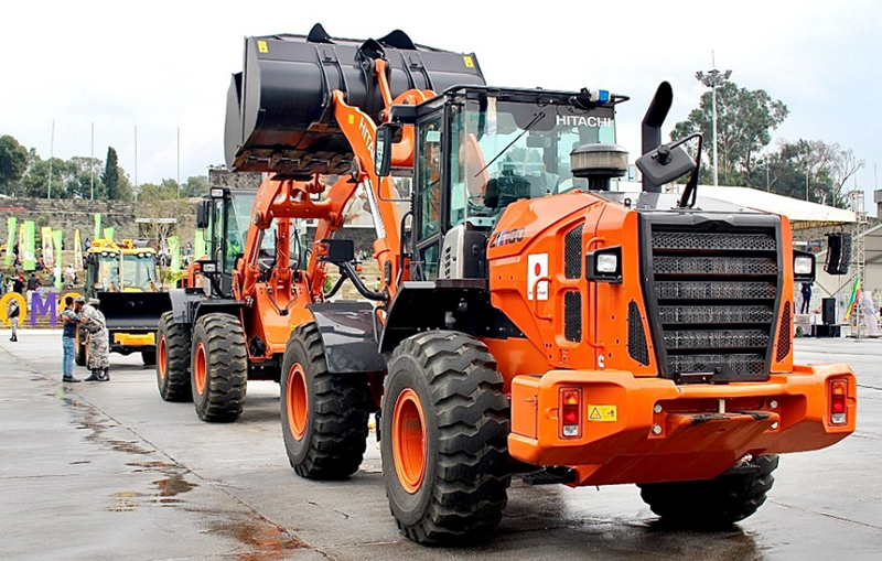 Wheel Loader (used for loading soil and stones or to move materials) 