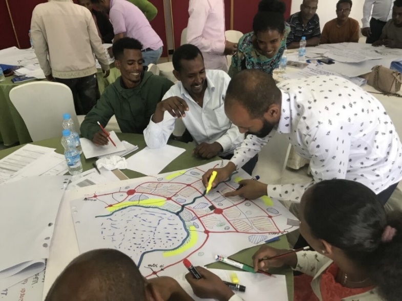 Group discussion during PT 3 in Bahir Dar