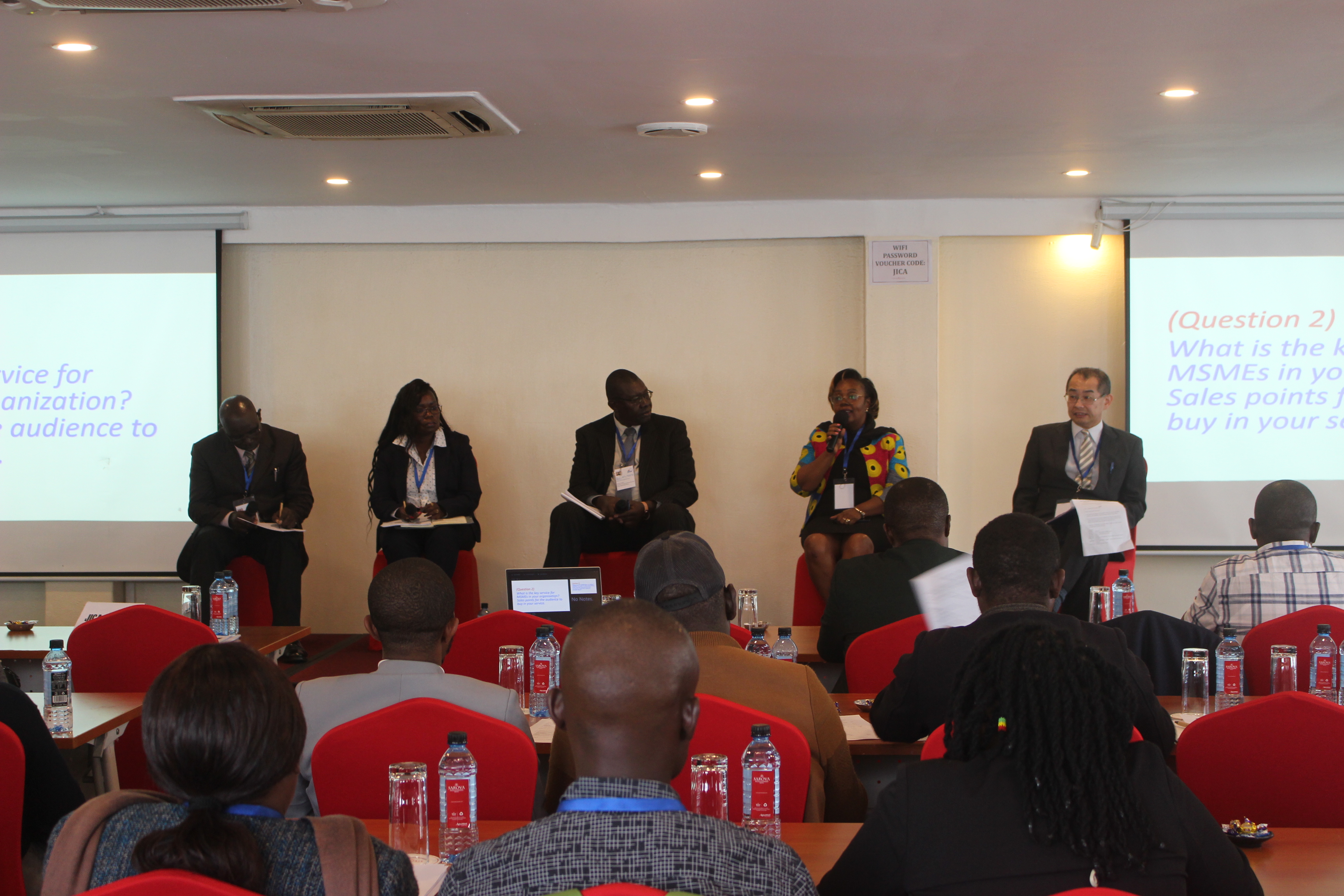 Panel discussion with key partners: including the Kenya Association of Manufacturers (KAM), Kenya Bureau of Standards (KEBS), and Kenya Industrial Estates (KIE).