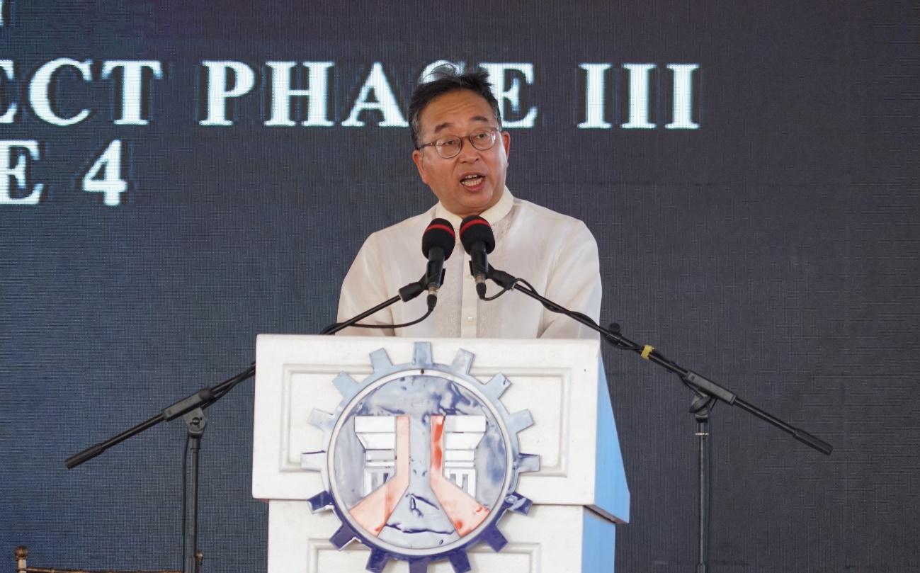 JICA Chief Representative SAKAMOTO Takema gives his remarks at the inauguration of ARBP Phase III CP4.