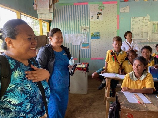 Fig 5: Participants visit Sogeri Primary School (JICA Volunteers Assignment Place)