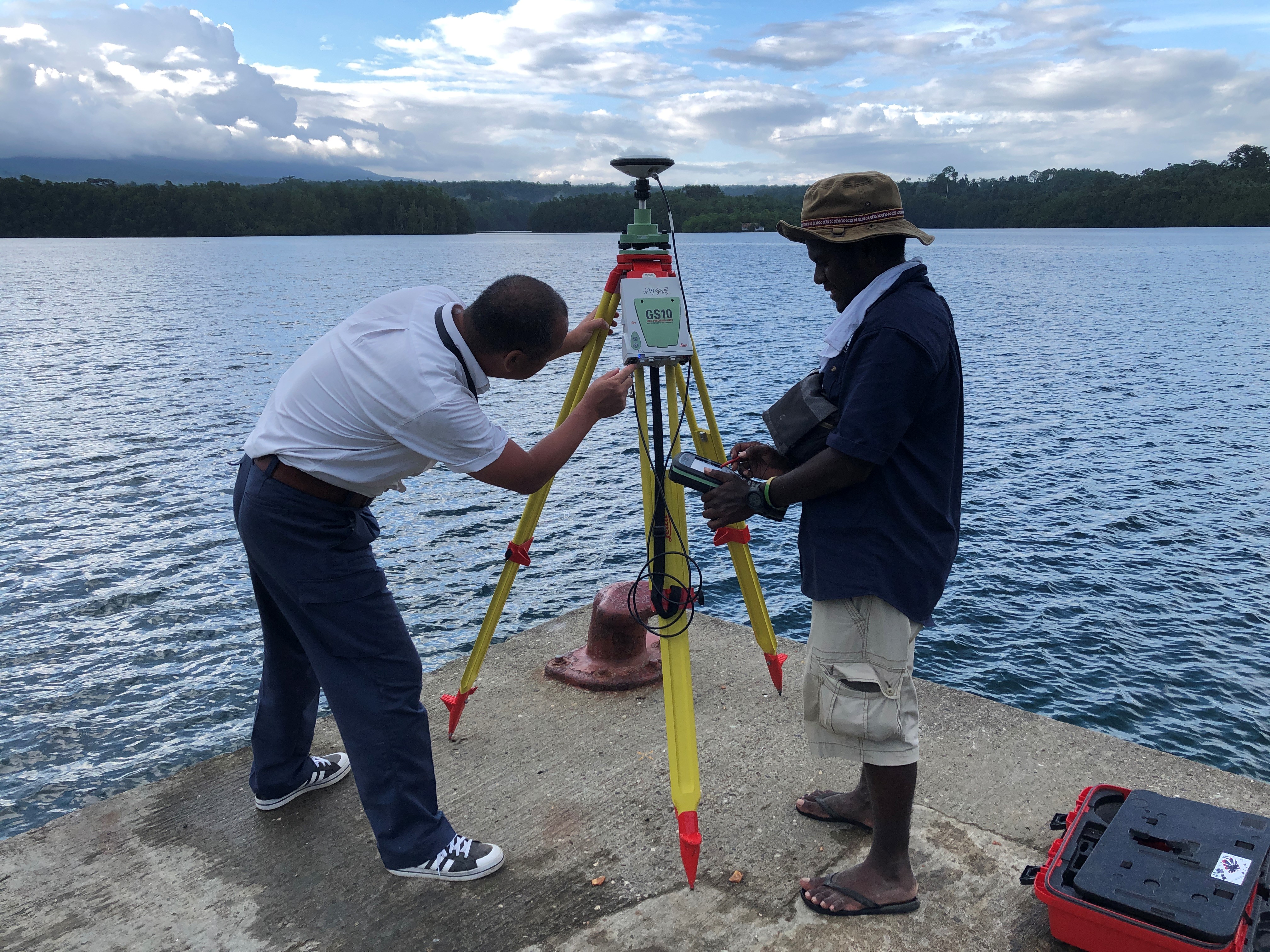 Figure 4. GNSS survey at Ringgi cove wharf