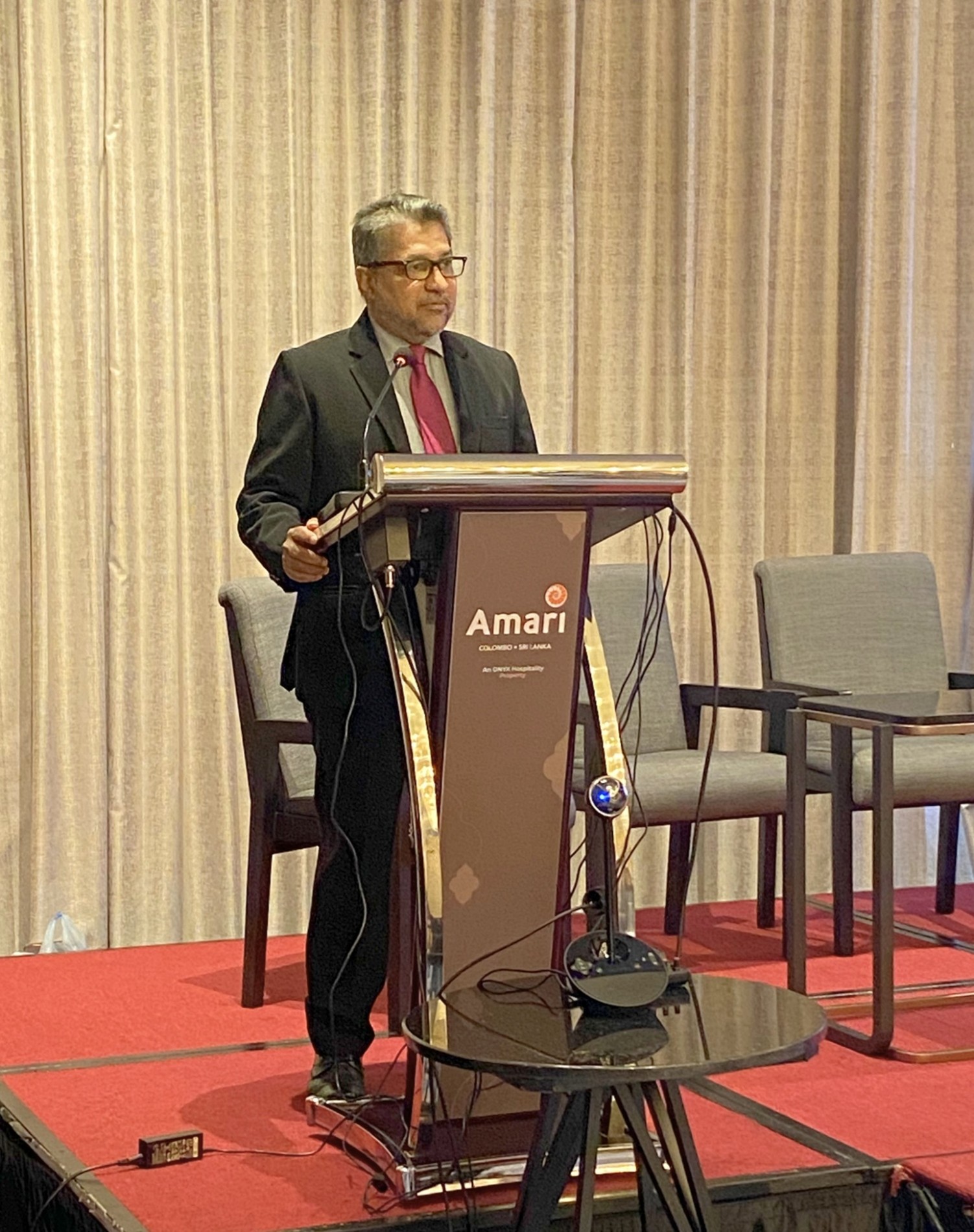 Mr. Russel Aponsu of the Presidential Secretariat delivering his remarks