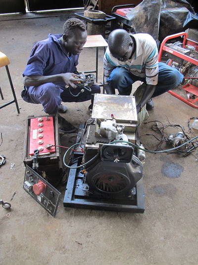 Undergoing vocational training in South Sudan