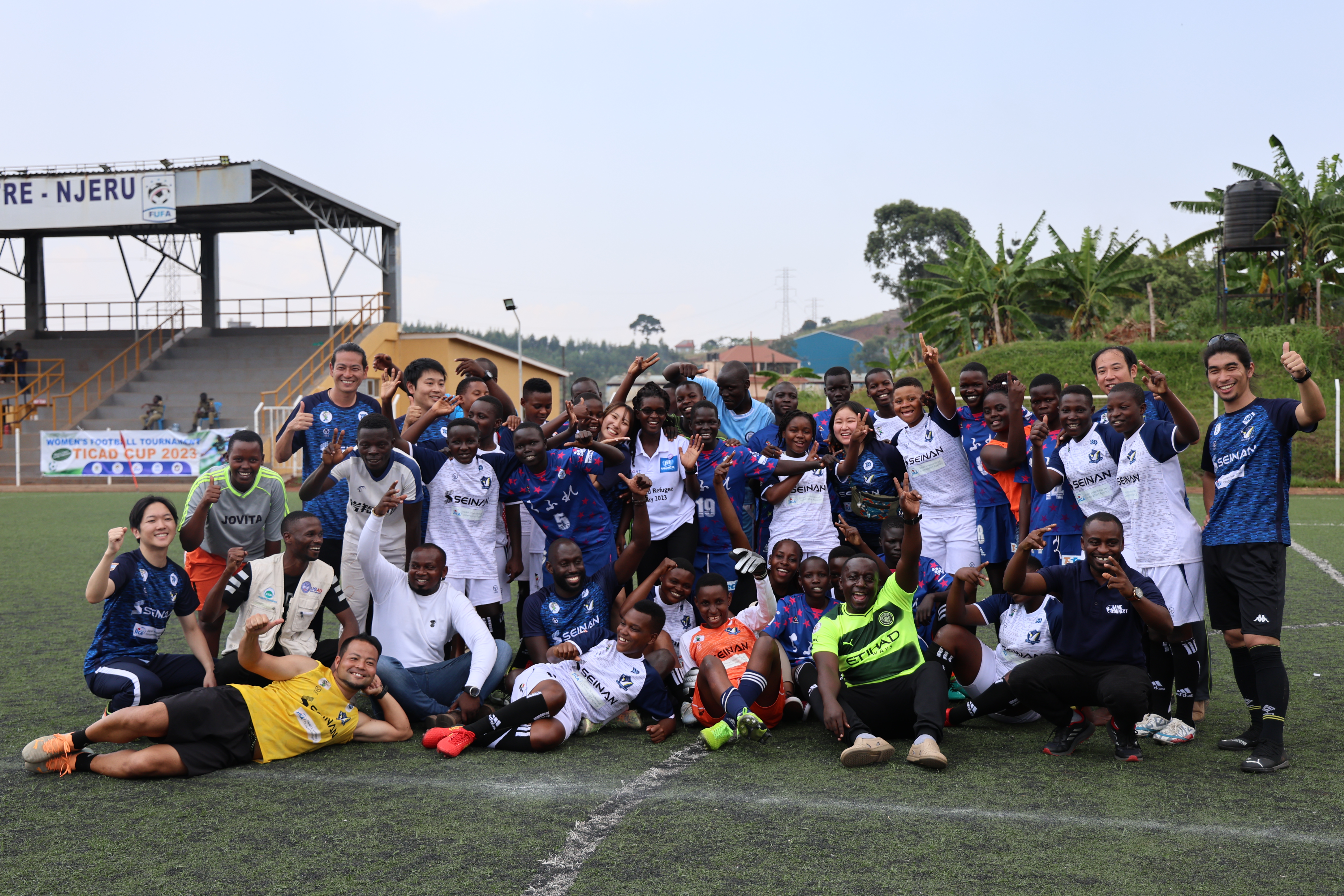 Pagirinya team and Rwamwanja team applauded each other after their game.