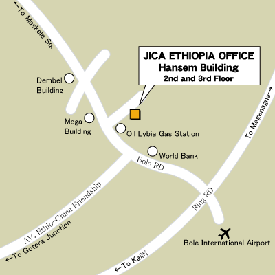 エチオピア事務所地図